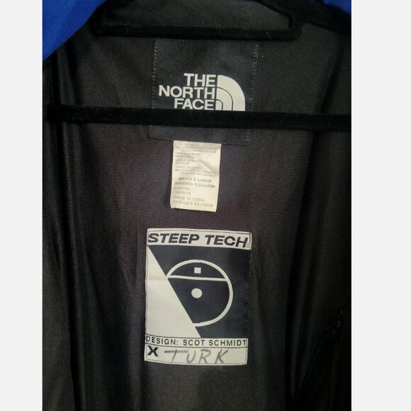 VTG The North Face Steep Tech Scot Schmidt Ski Jacket Mens XL Black Blue Gray - Picture 8 of 14